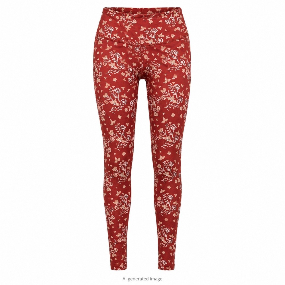 Beyond Yoga Leggings Women's L Red Floralā Butterfly High Rise Activewear Yoga